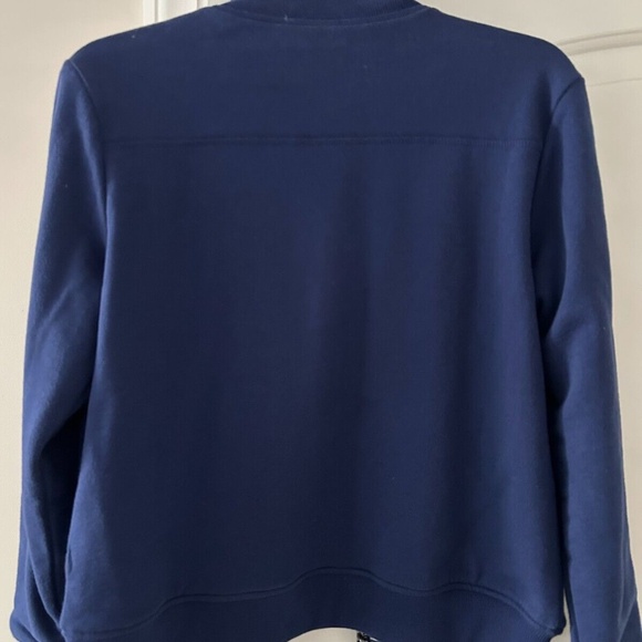 Vineyard Vines Women's Small Deep Blue Crop Bomber Jacket - Picture 6 of 9